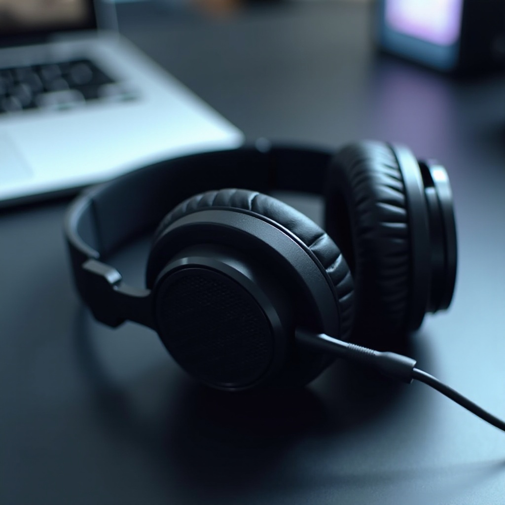 kuulokkeet mikrofonilla tietokoneelle