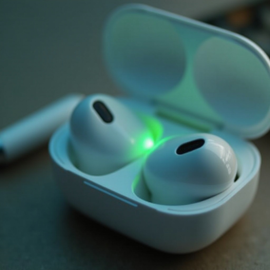 AirPod knippert groen