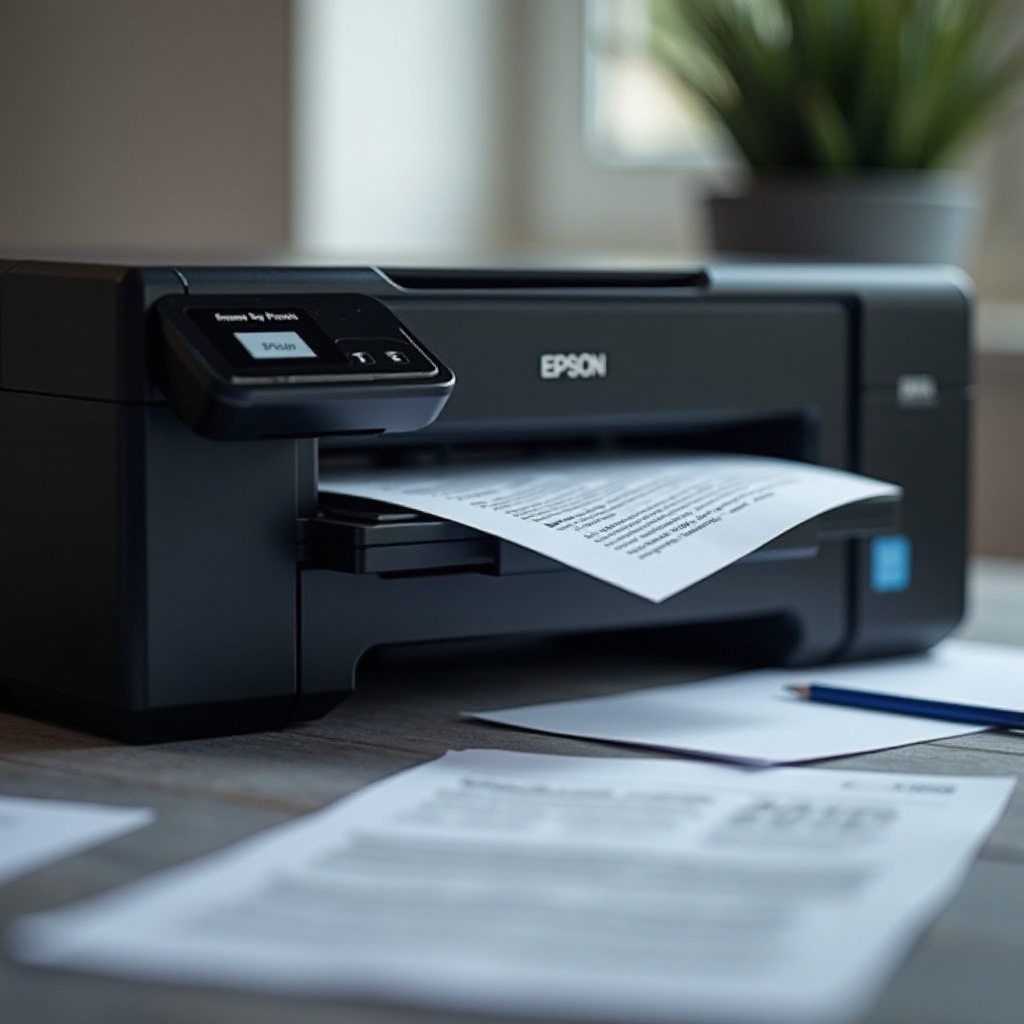 エプソンプリンターがぼやけている