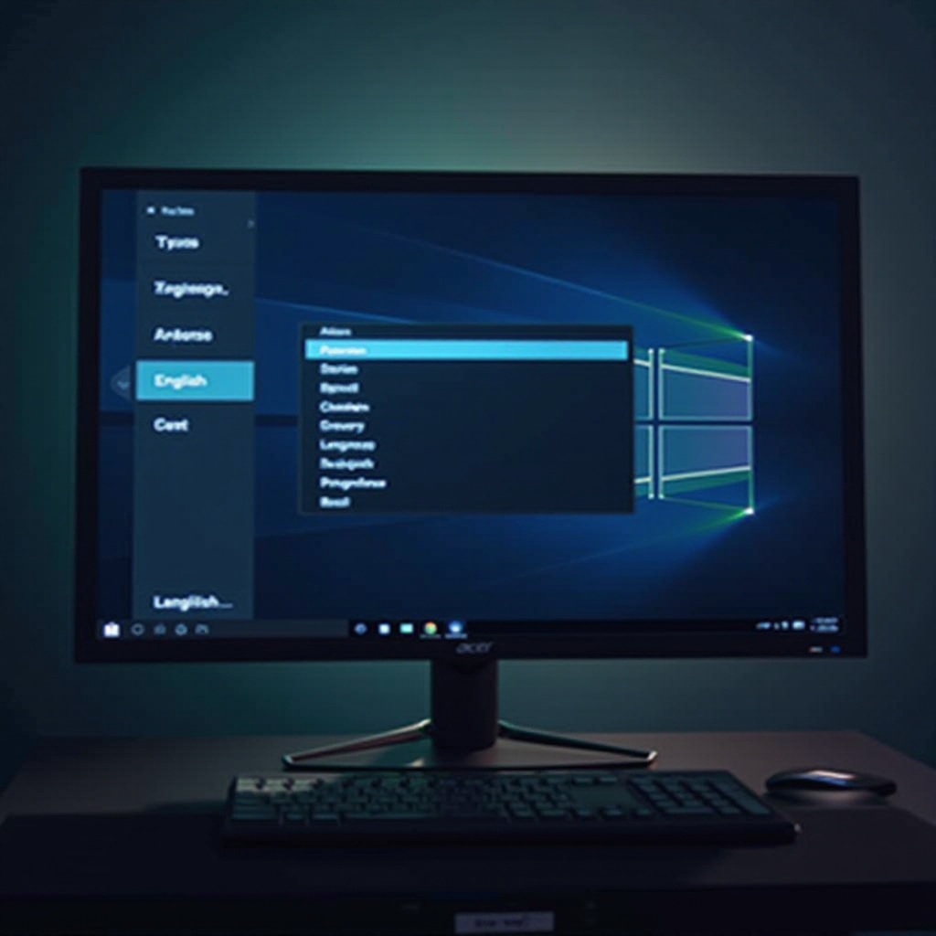 kuinka vaihtaa acer predator monitori englanniksi