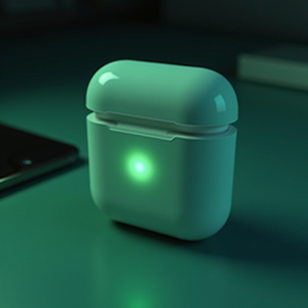 AirPod knippert groen