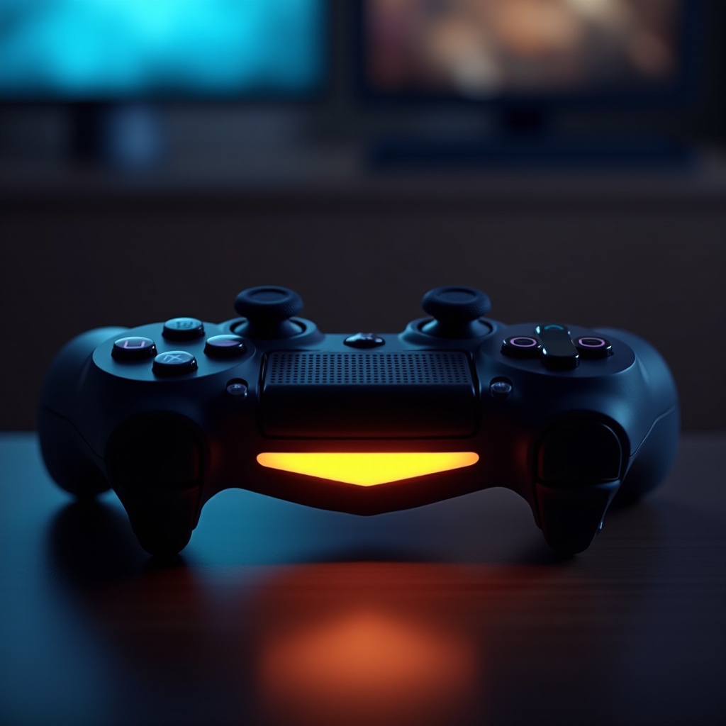 PS5コントローラーがオレンジ色に2回点滅する