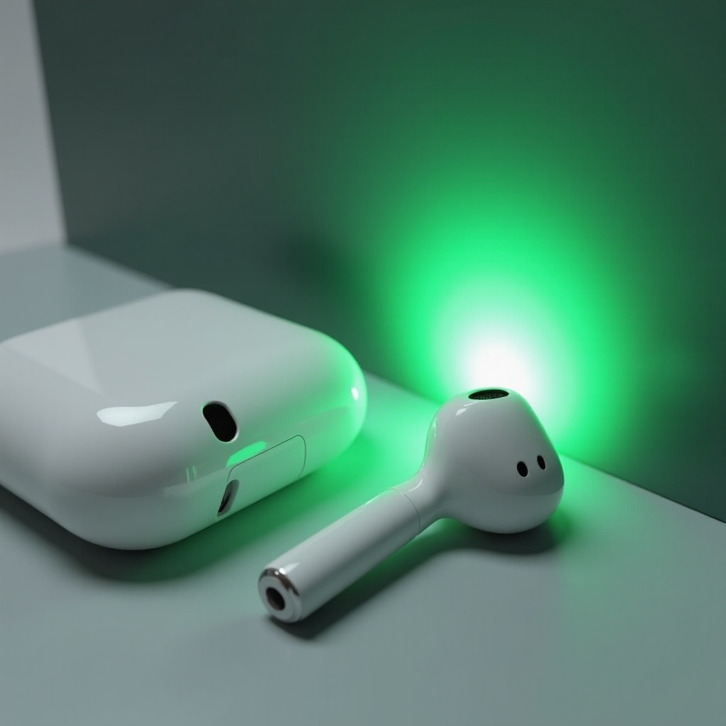 airpod berkedip hijau