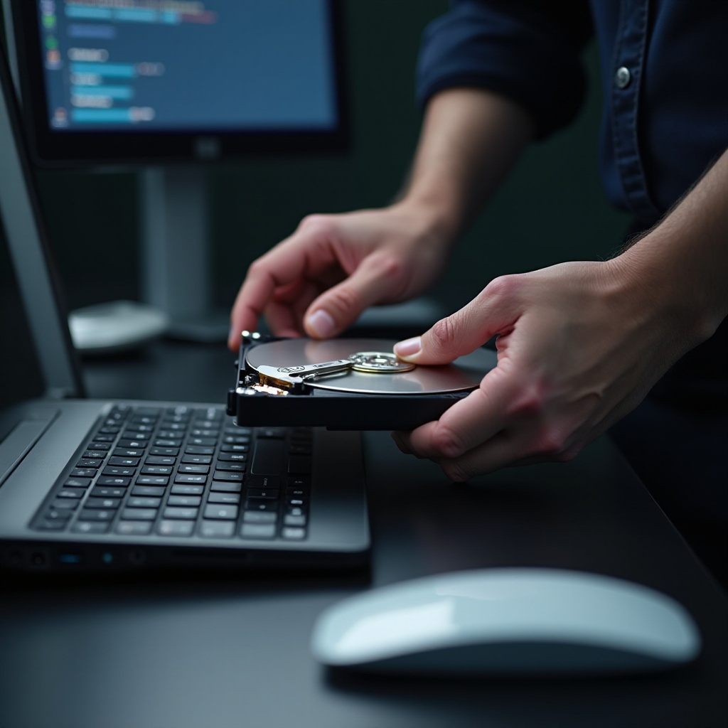 コンピュータからハードドライブを取り外す