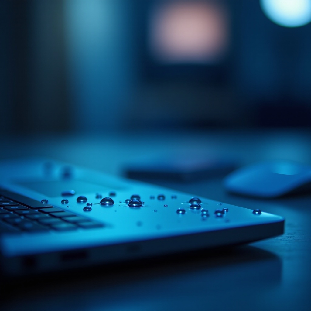 veden vaurioittama kannettava tietokone