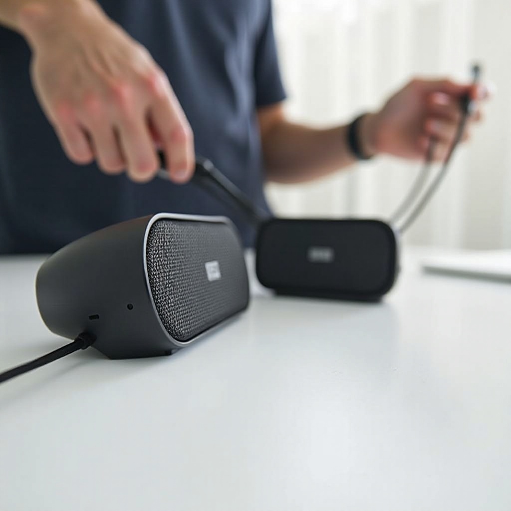 anker speakers plugged in make popping noise