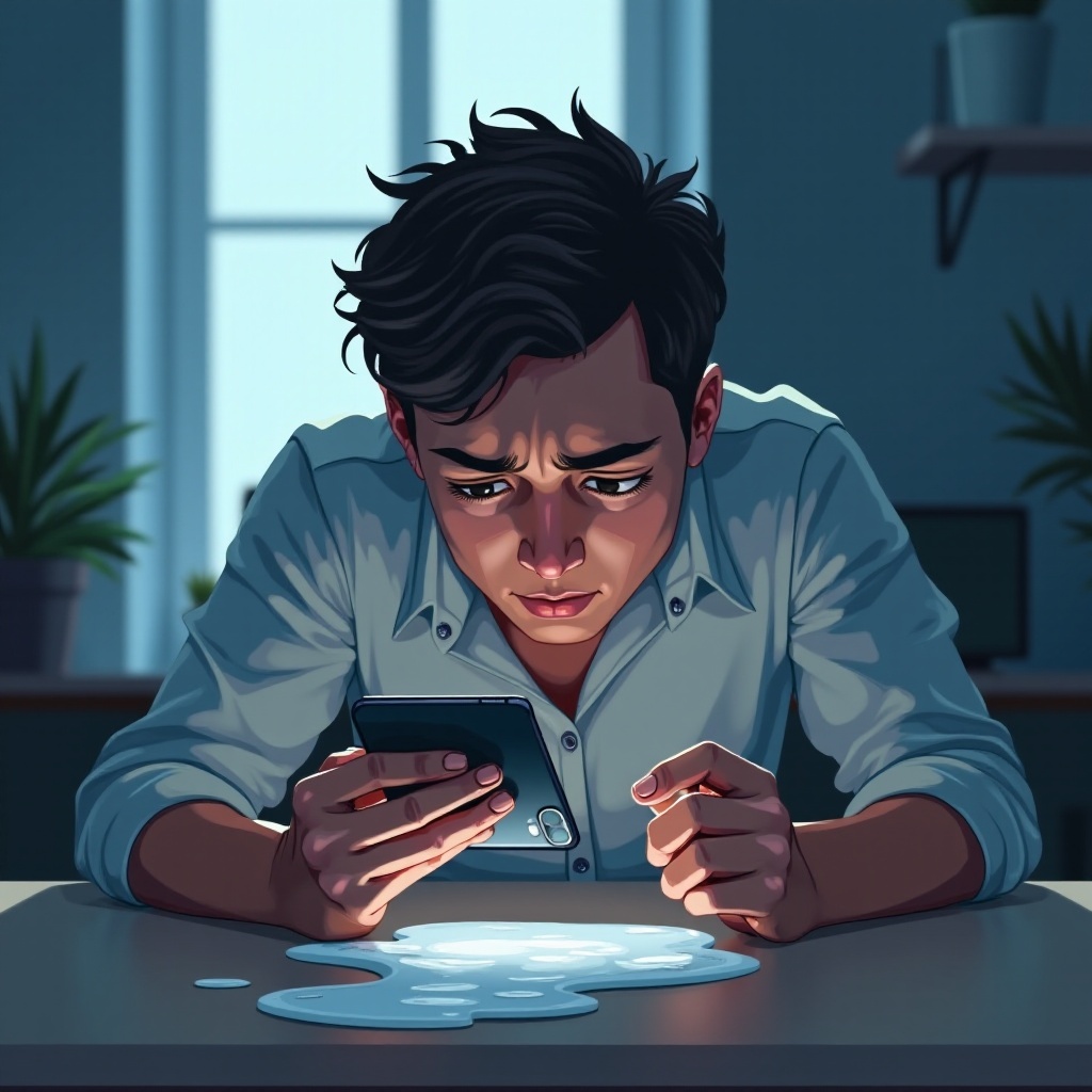 saya menjatuhkan iphone saya dan itu tidak mau menyala