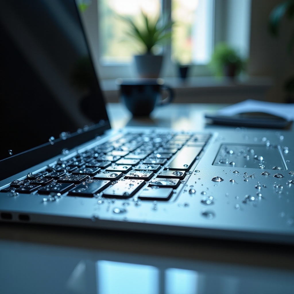 แล็ปท็อปที่เสียหายจากน้ำ