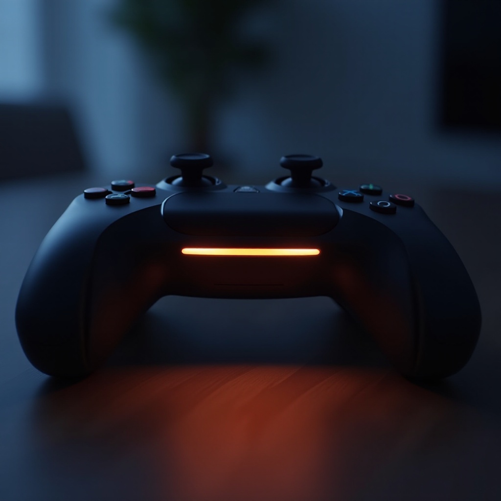 PS5 컨트롤러가 주황색으로 두 번 깜빡임