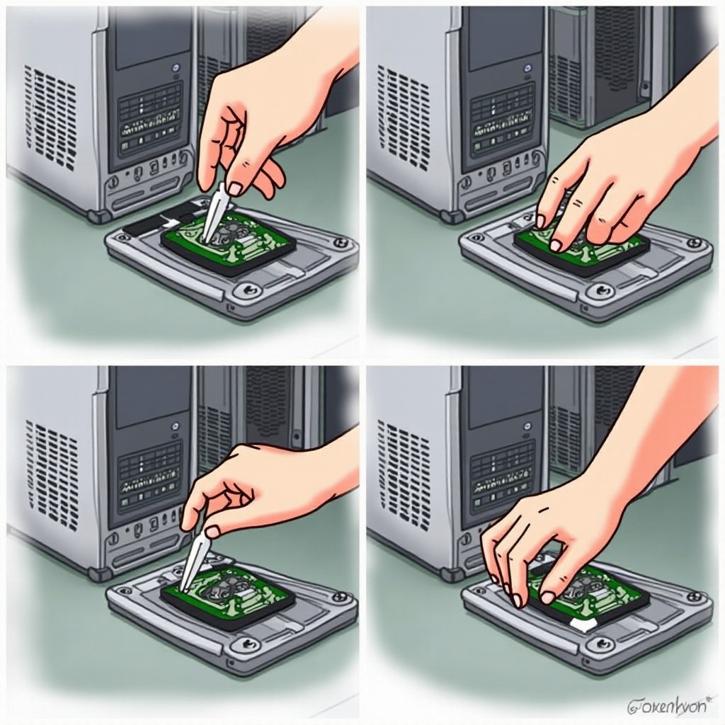 コンピュータからハードドライブを取り外す