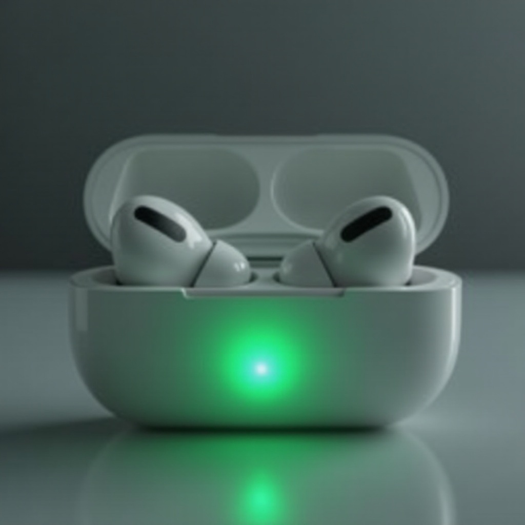 airpod blinking green