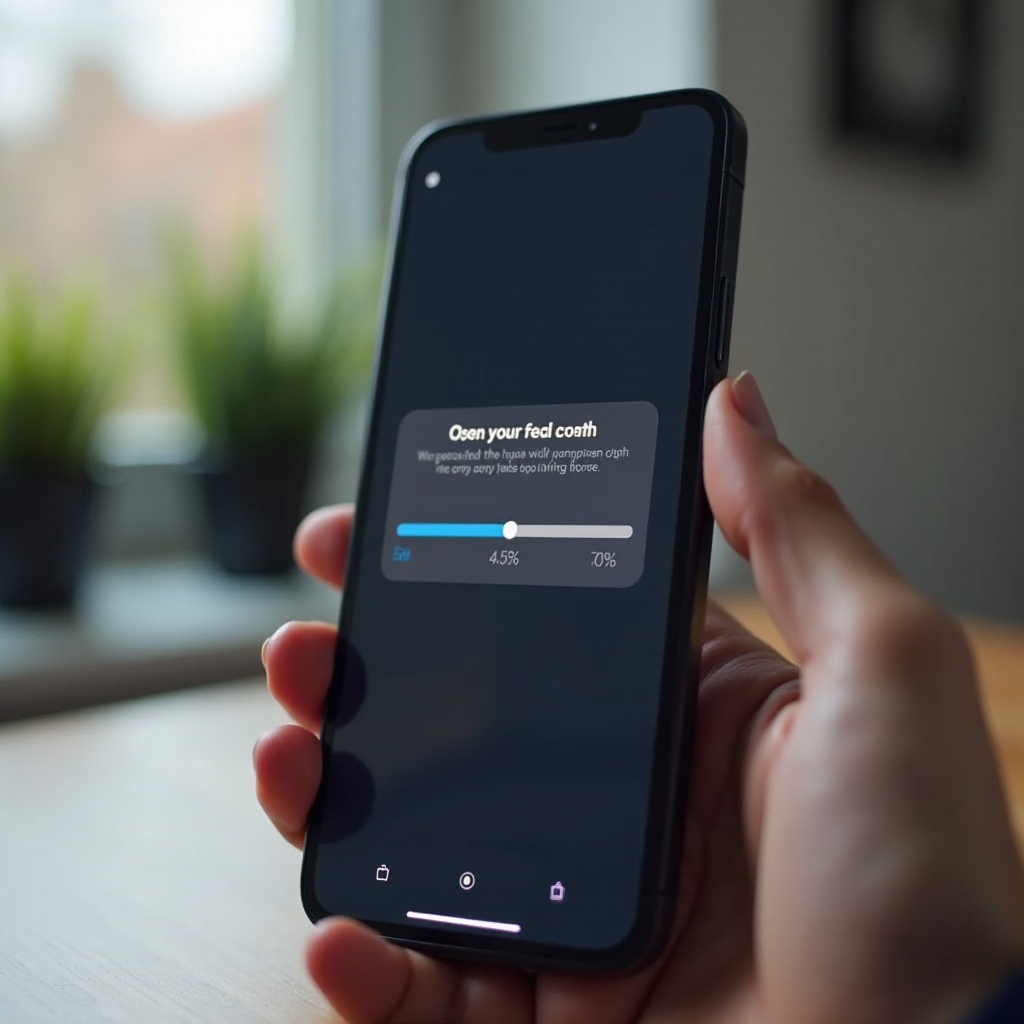 telefoon is bezig met het kopiëren van bestanden