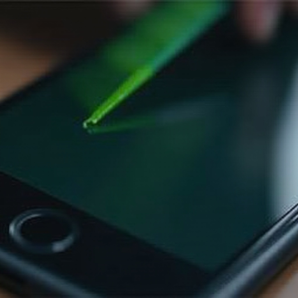 green line on phone screen
